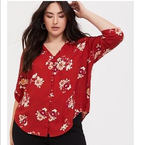 ❌SOLD❌ HARPER FLORAL GEORGETTE BUTTON-LOOP BLOUSE